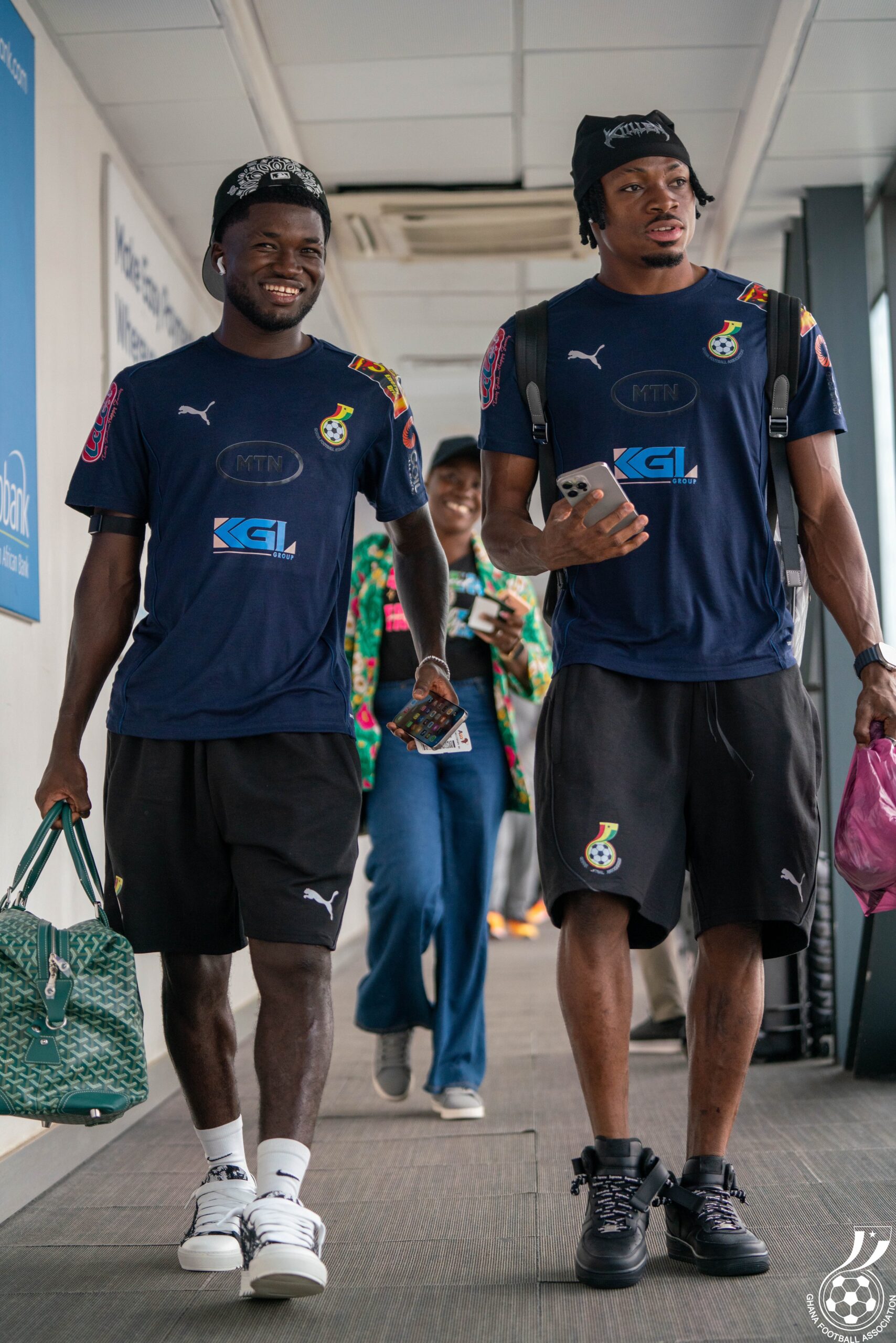 Photos: Black Stars Depart Accra for N’Djamena 