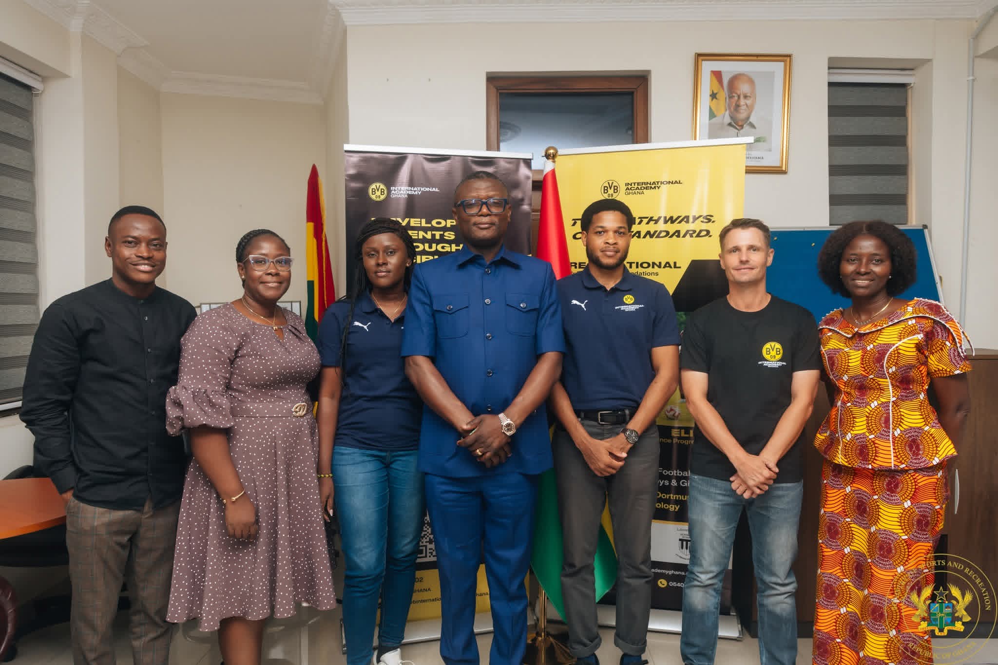 Kofi Adams Commends BVB International Academy Ghana, Pledges to Uphold High Talent Development Standards