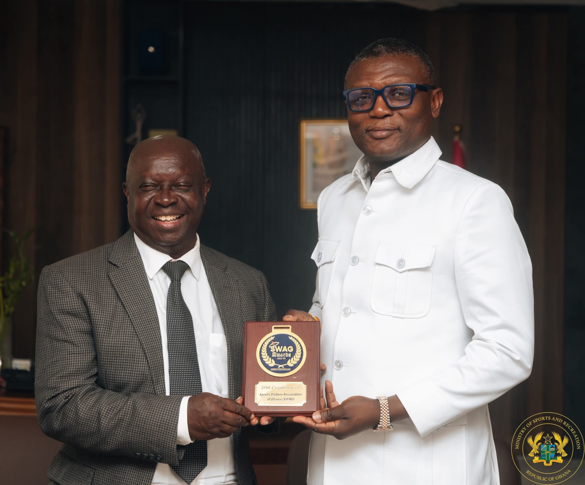 Sports Writers Association of Ghana (SWAG) Calls on Hon. Kofi Iddie Adams to Boost Ghana’s Sports Development.