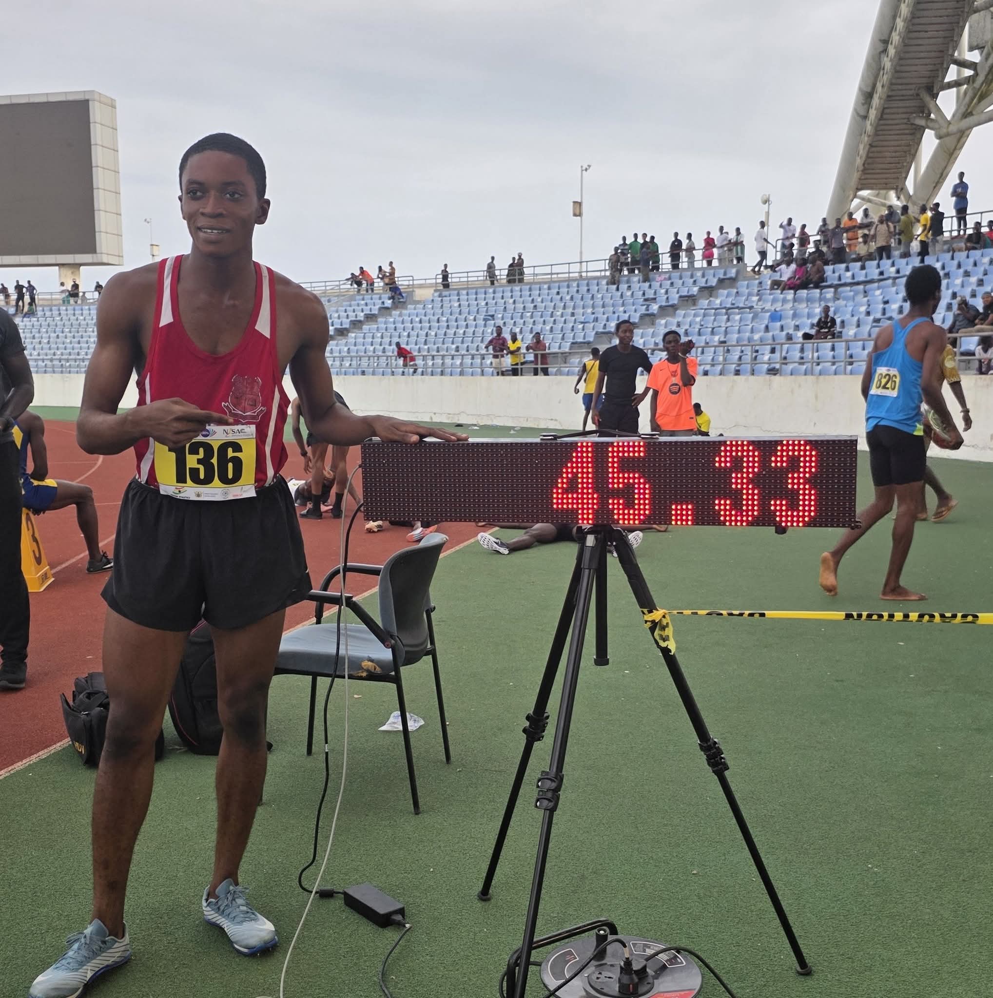 Ofori Secures 400m Gold in Record-Breaking Time at Cape Coast Open Championship