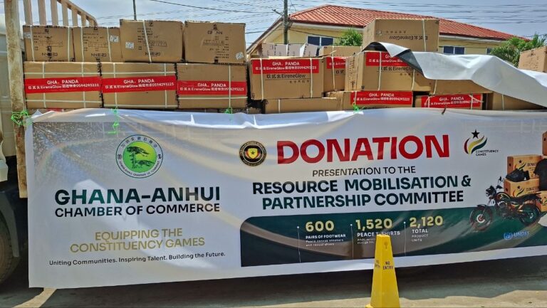 Ghana-Anhui Chamber Donates 2,120 Sports Items to Support Constituency Games